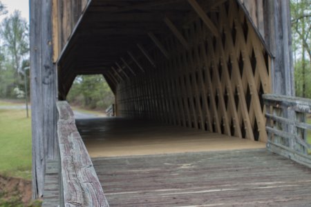 Een Covered Bridge onderweg in Georgia